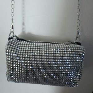 Silver Chain Shoulder Bag
